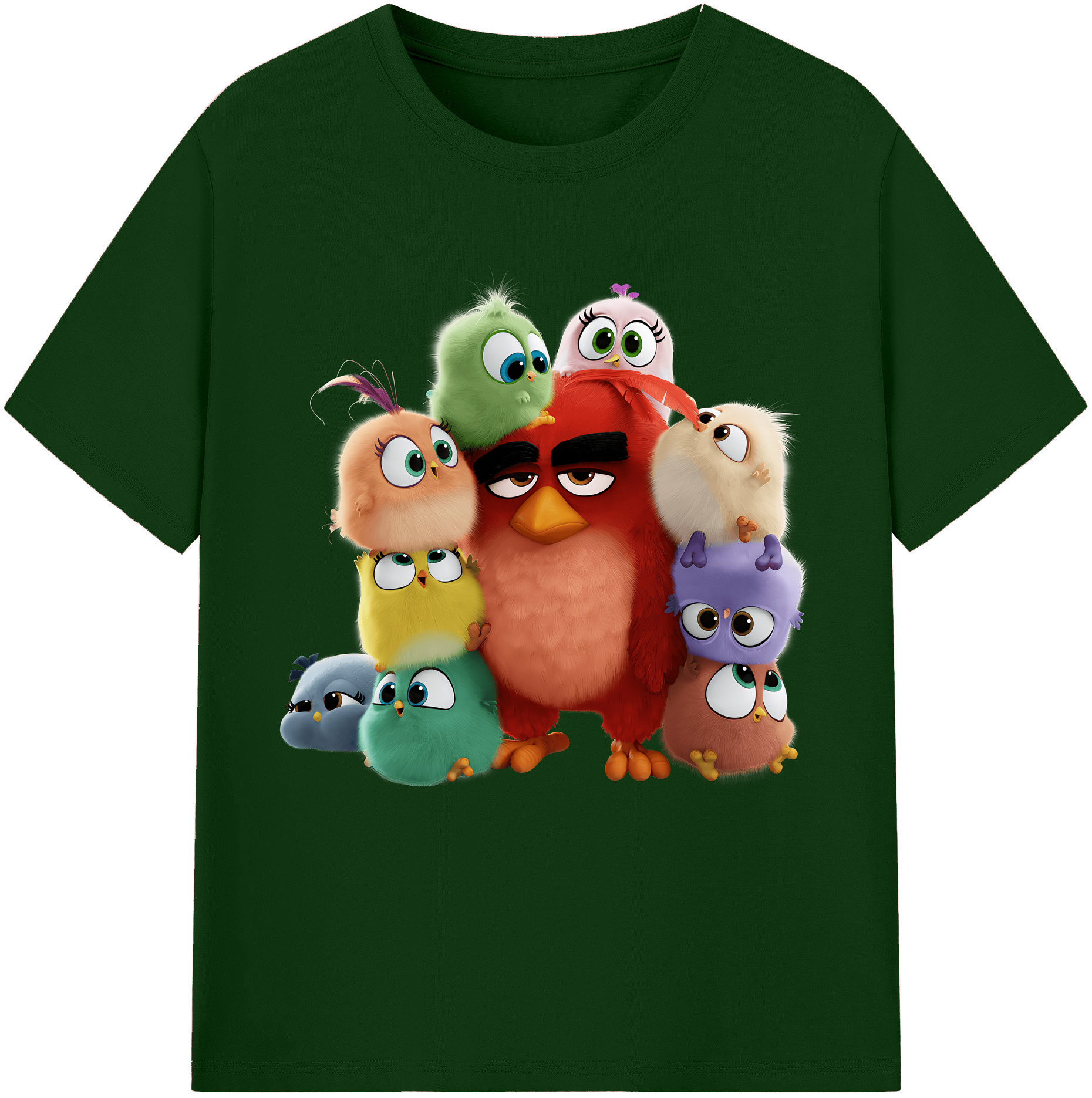 （画像用） Angry Birds アングリーバード 綿100％半袖Tシャツ（フロントプリント）